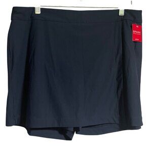 Spanx Sunshine Solutions Skort XL UPF 50+ Navy Blue Pull On Style Back Pockets